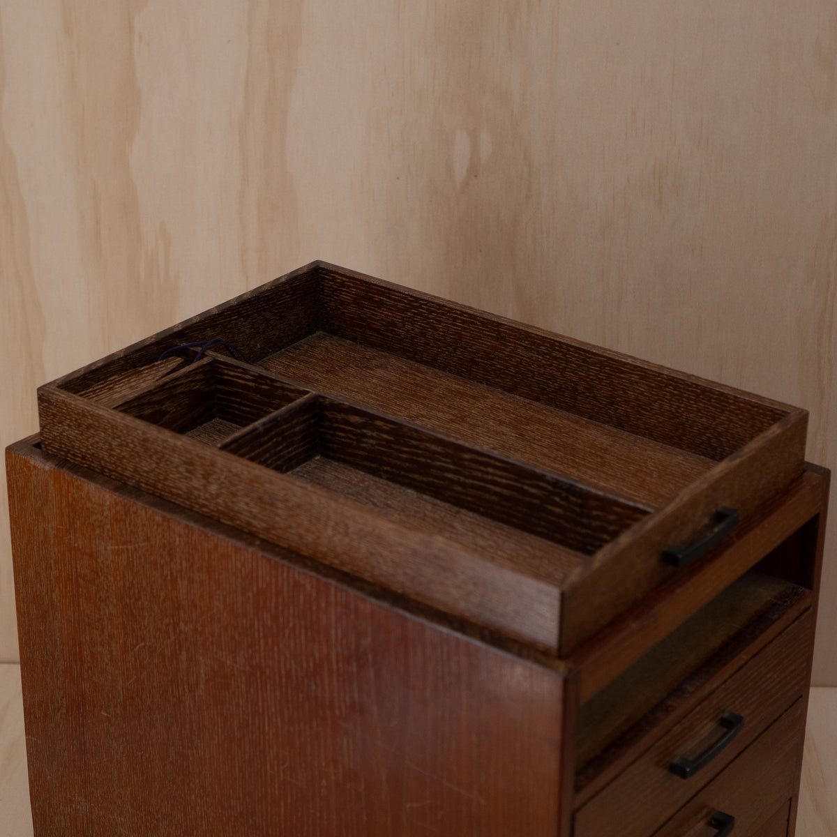 Vintage Japanese Haribako 4 drawer sewing box