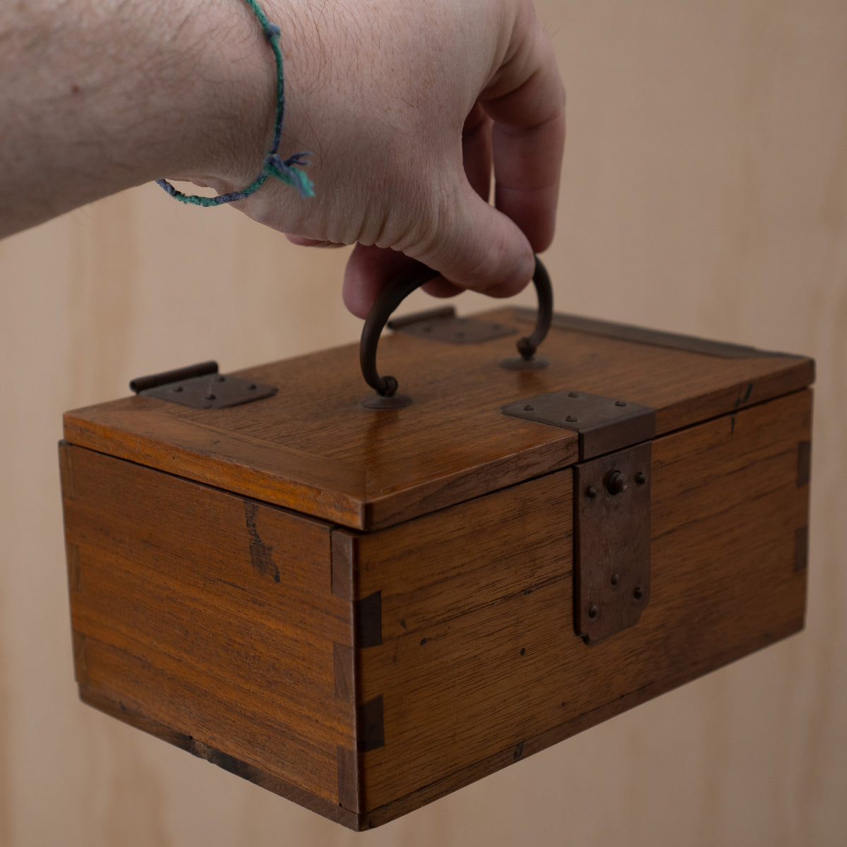 Vintage Japanese small inkan stamp box - hankobako