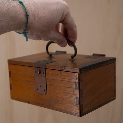 Vintage Japanese small inkan stamp box - hankobako