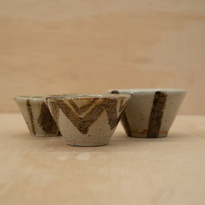 Vintage Japanese 1970s sake cups - Kato Shunto