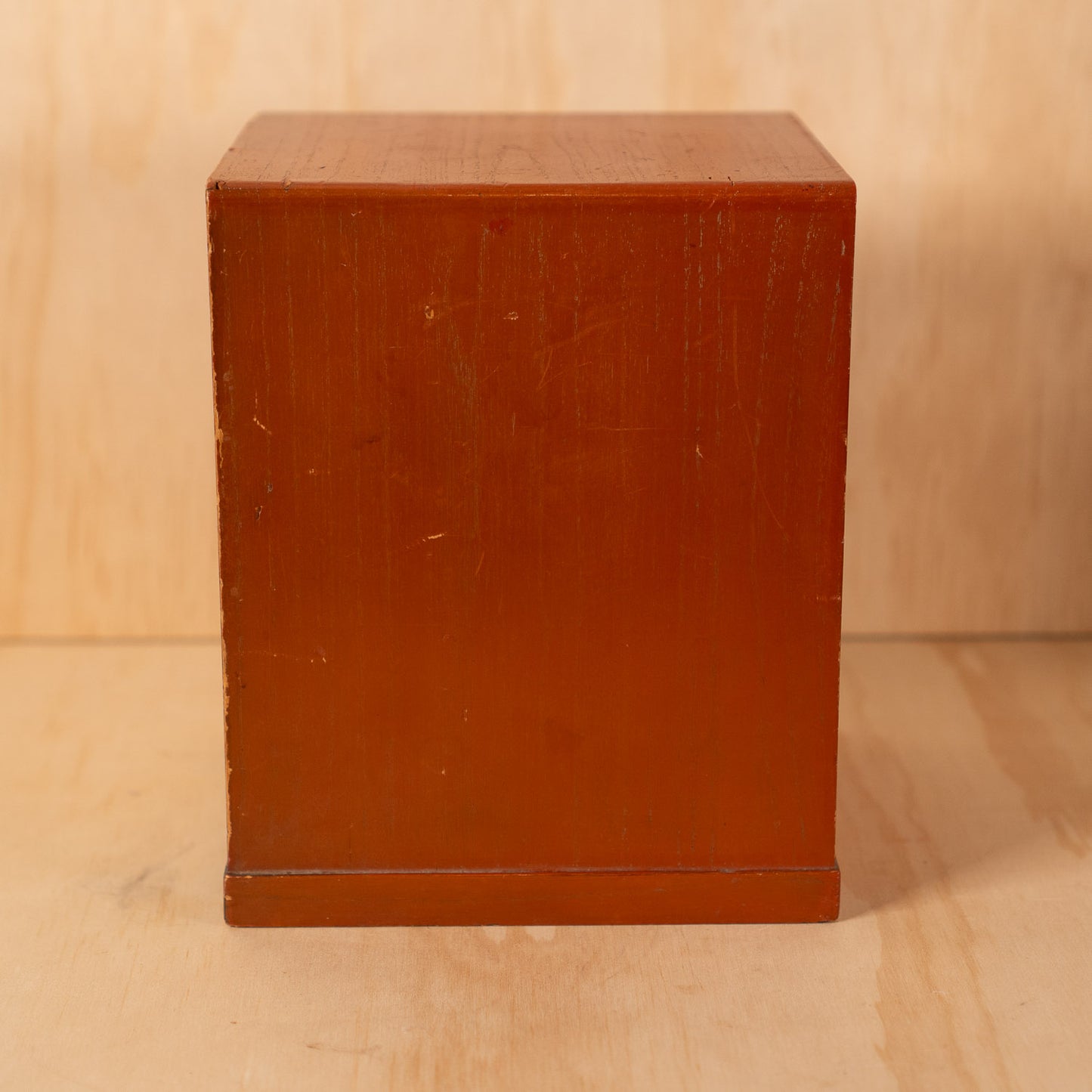 Vintage Japanese Lacquered Haribako Sewing box with Silver Leaf