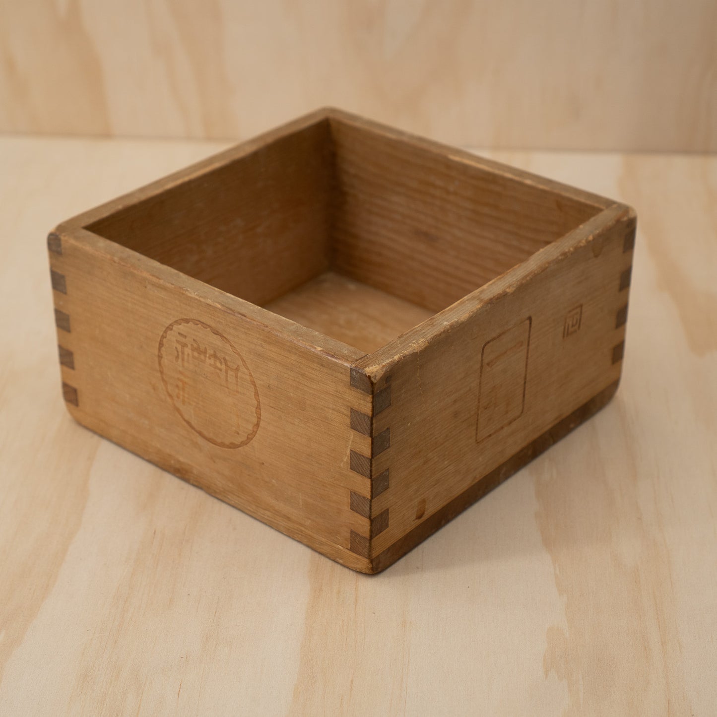 Vintage Japanese Sugi Wood Masu Box Rice Measure - gogomasu