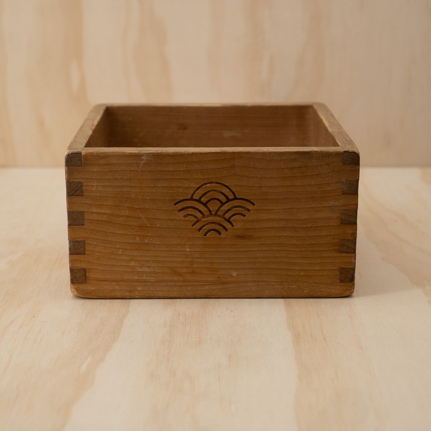 Vintage Japanese Sugi Wood Masu Box Rice Measure - gogomasu