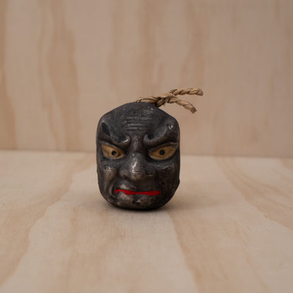 Vintage Japanese Clay Dorei Nio Guardian head Bell