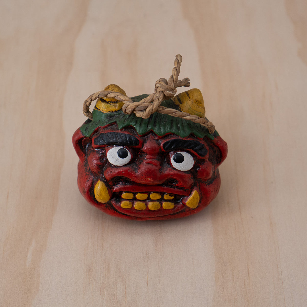 Vintage Japanese Clay Dorei Oni Bell