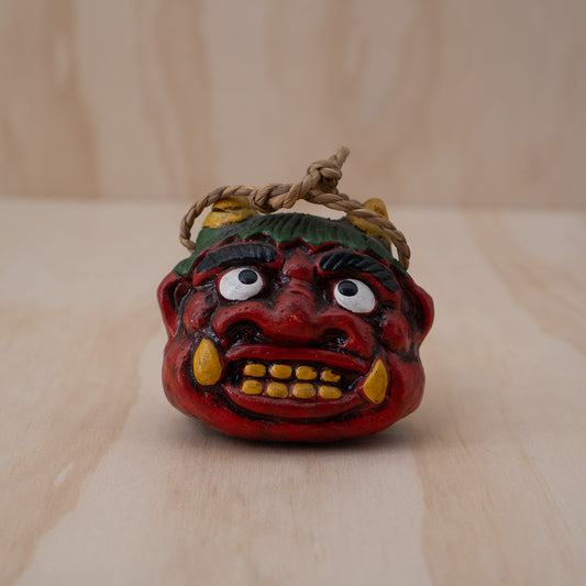 Vintage Japanese Clay Dorei Oni Bell