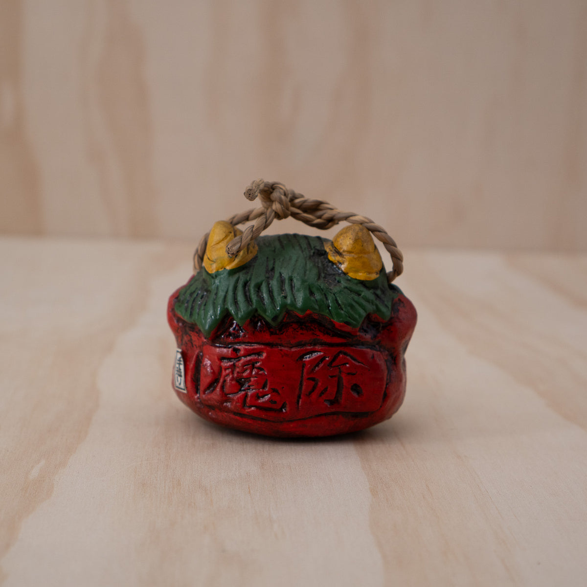 Vintage Japanese Clay Dorei Oni Bell