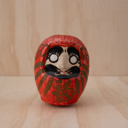 Vintage Japanese Paper Mache Okiagari Roly-Poly Daruma Figure
