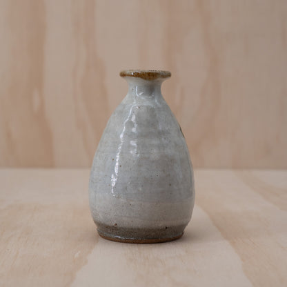 Vintage Japanese Ceramic Sake Bottle Tokkuri - hand painted flower design