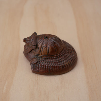 Antique Japanese Ceramic Suiteki water pourer - Samurai Kabuto Helmet