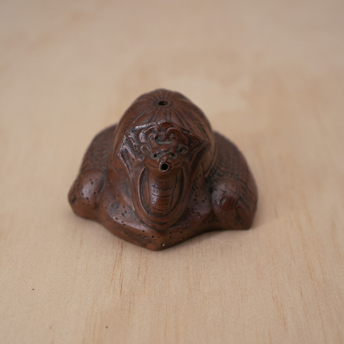 Antique Japanese Ceramic Suiteki water pourer - Samurai Kabuto Helmet