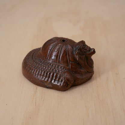 Antique Japanese Ceramic Suiteki water pourer - Samurai Kabuto Helmet