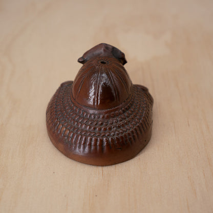 Antique Japanese Ceramic Suiteki water pourer - Samurai Kabuto Helmet