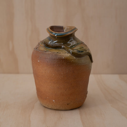Vintage Japanese Shigaraki Ceramic snake vase