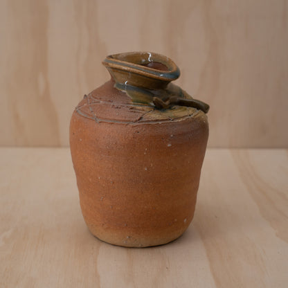 Vintage Japanese Shigaraki Ceramic snake vase