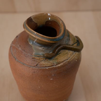 Vintage Japanese Shigaraki Ceramic snake vase