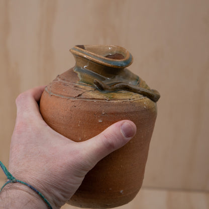 Vintage Japanese Shigaraki Ceramic snake vase