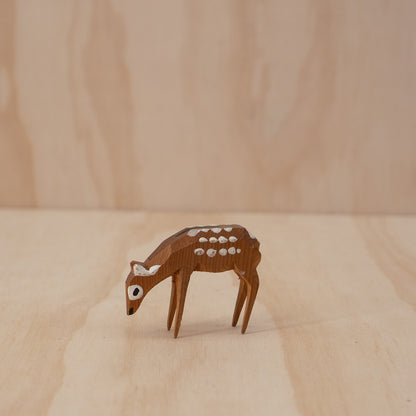 Vintage Japanese Showa Period Ittobori Carved Deer - Nara