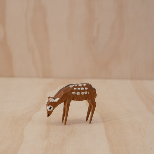 Vintage Japanese Showa Period Ittobori Carved Deer - Nara