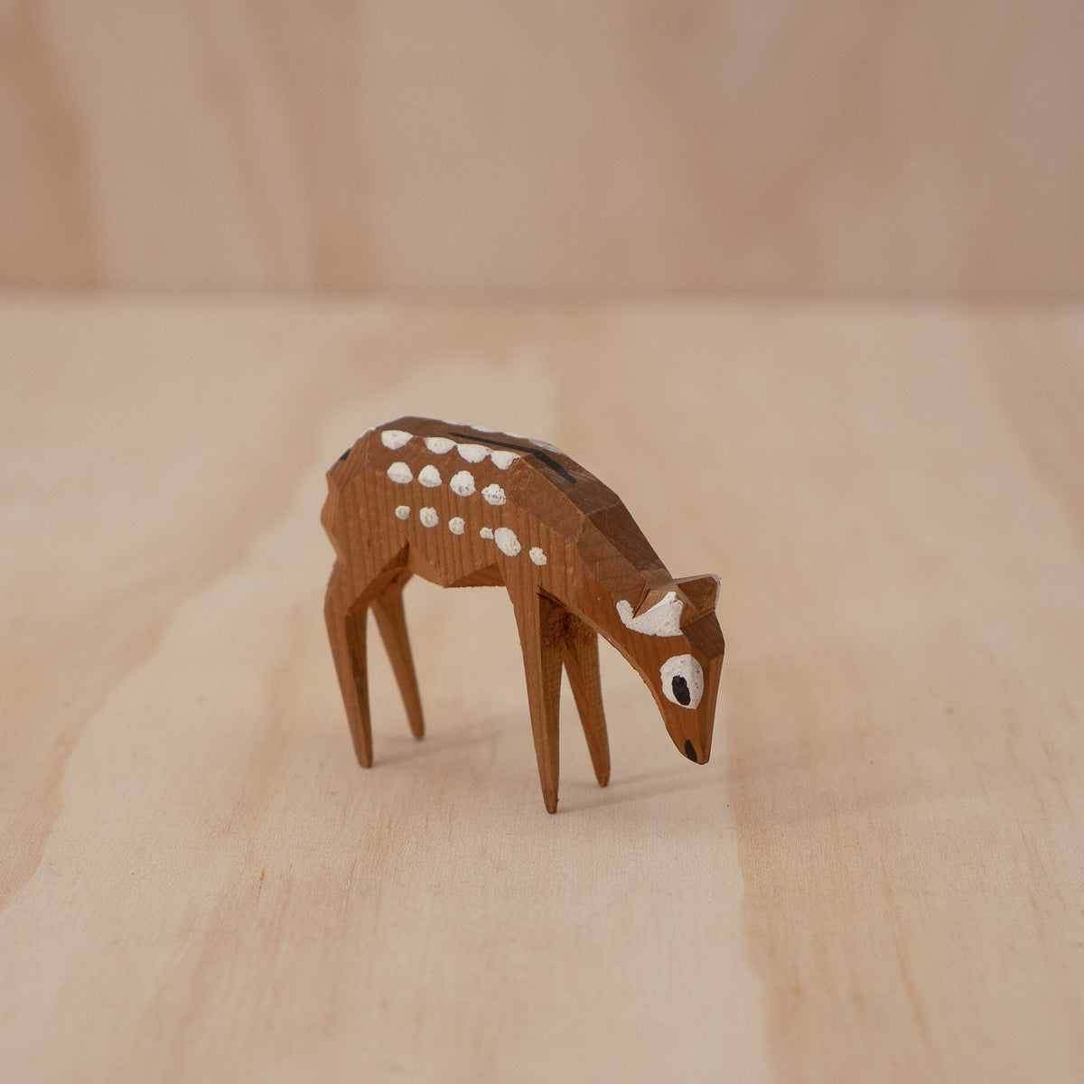 Vintage Japanese Showa Period Ittobori Carved Deer - Nara