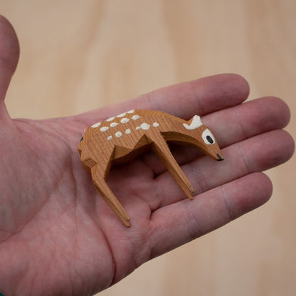 Vintage Japanese Showa Period Ittobori Carved Deer - Nara