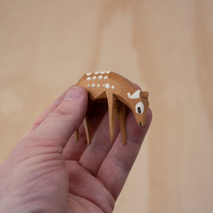 Vintage Japanese Showa Period Ittobori Carved Deer - Nara