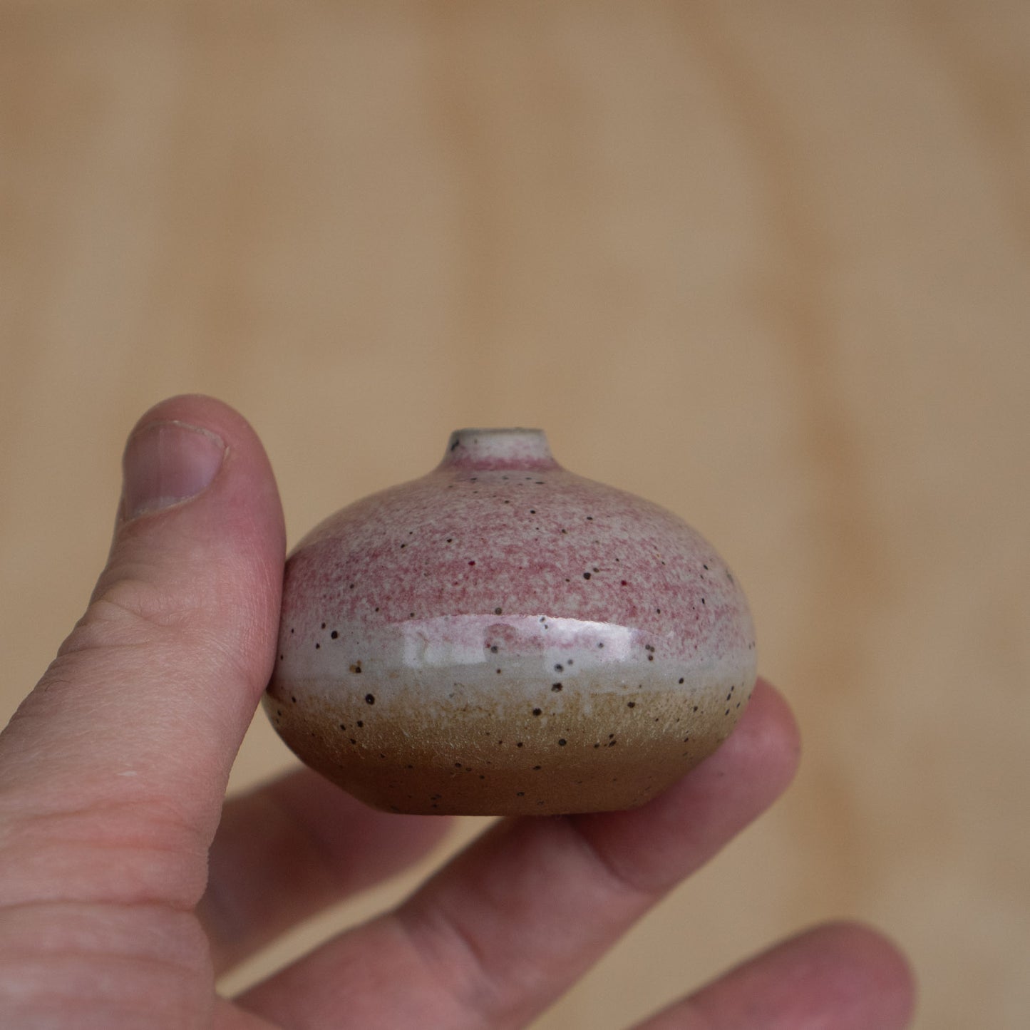 Vintage Japanese small pink vase