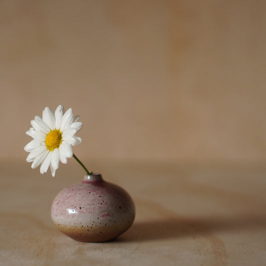Vintage Japanese small pink vase