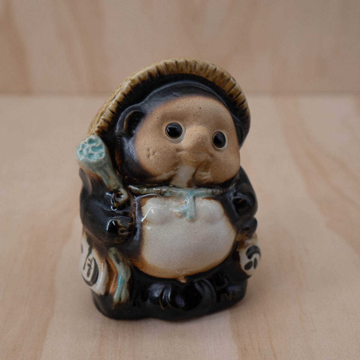 Small Ceramic Japanese Tanuki Money Box