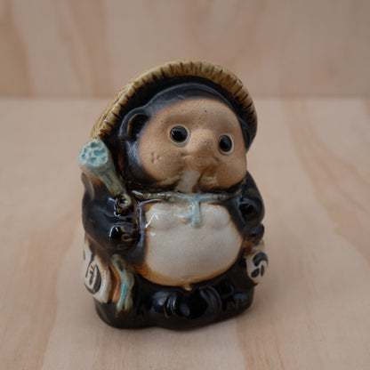 Small Ceramic Japanese Tanuki Money Box