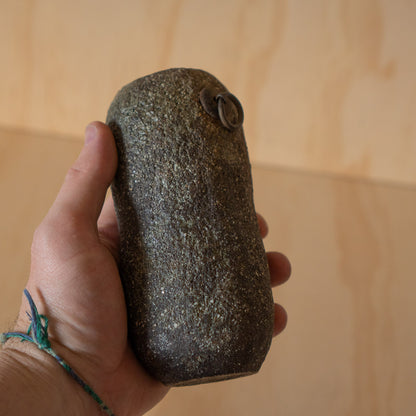 Vintage Japanese Ceramic Stone Textured Wall Vase