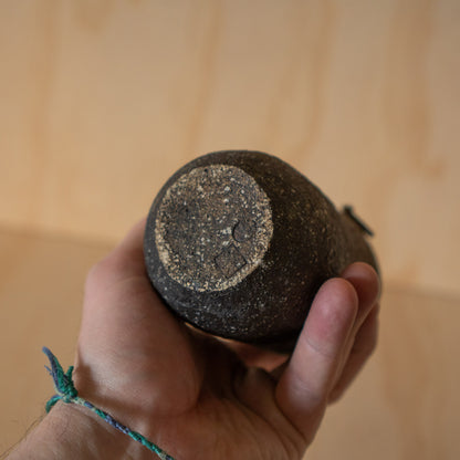 Vintage Japanese Ceramic Stone Textured Wall Vase