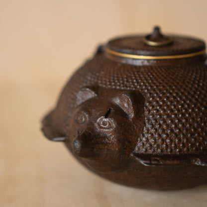 Vintage Tanuki Chagama ash tray container