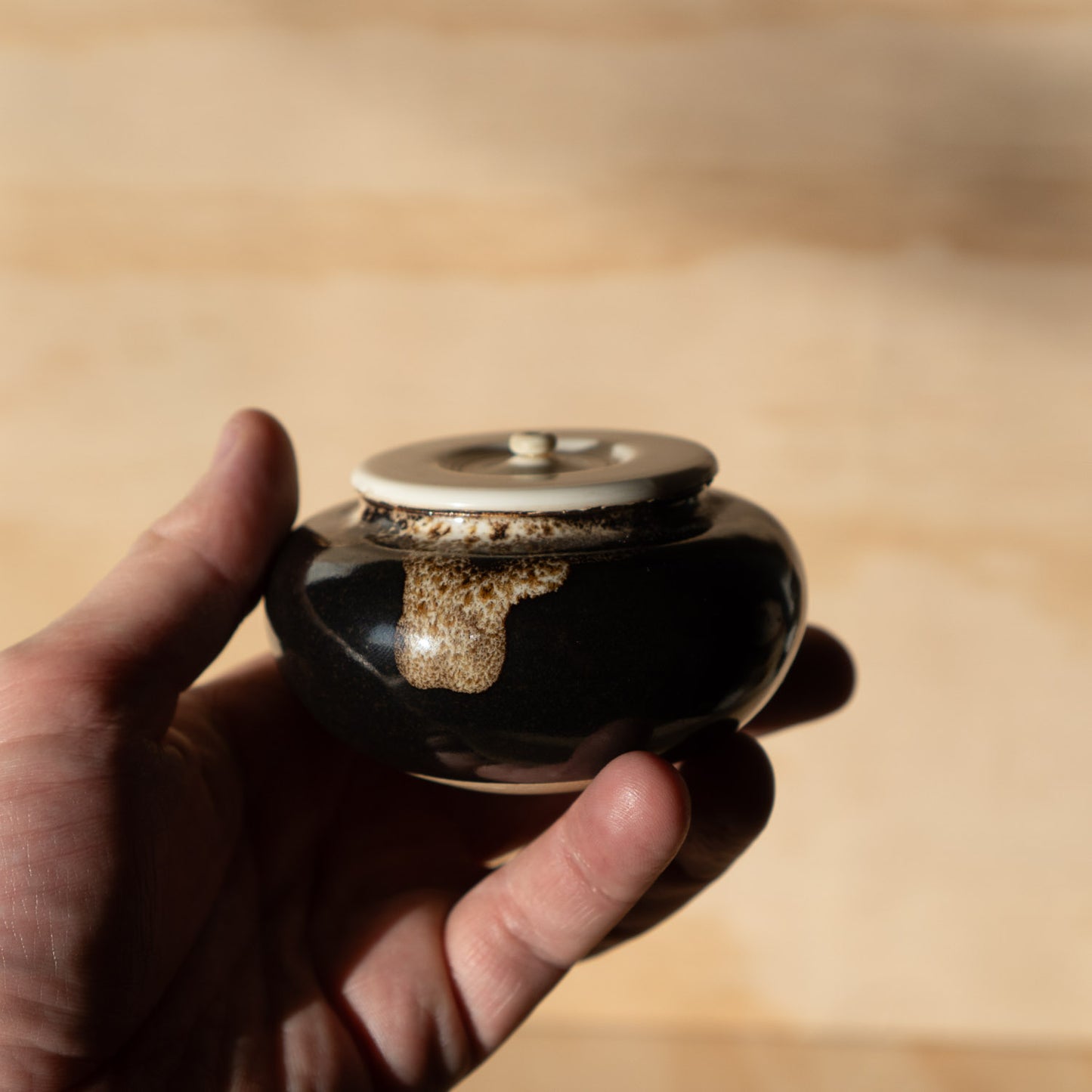Vintage Japanese Ceramic Chaire Tea Ceremony Matcha Container