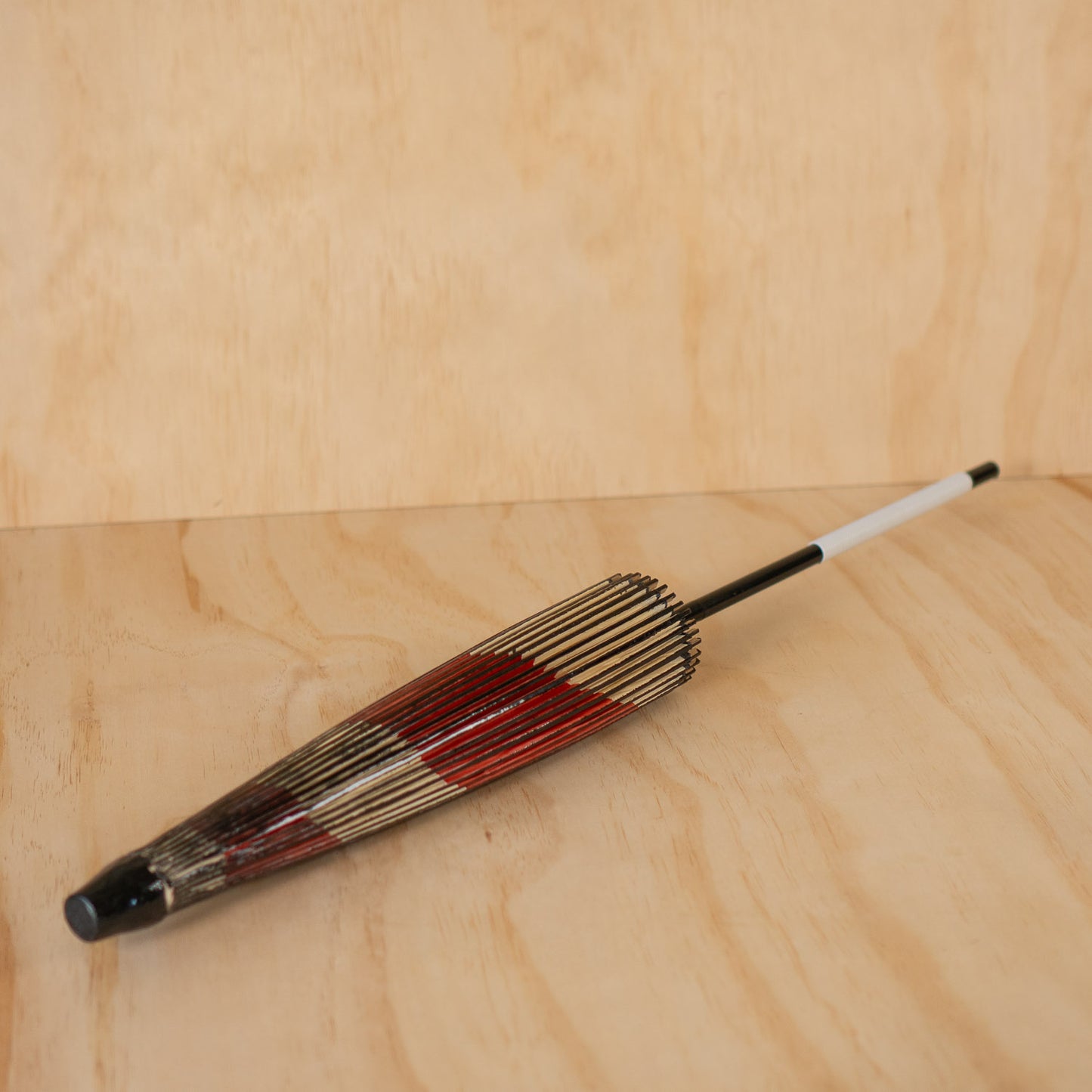 Vintage Japanese Traditional Wagasa Umbrella - Red Swirl