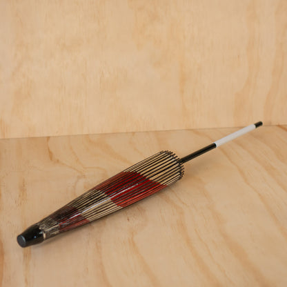 Vintage Japanese Traditional Wagasa Umbrella - Red Swirl