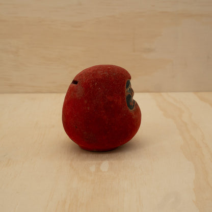 Vintage Japanese Showa Retro Velvet Daruma Money box