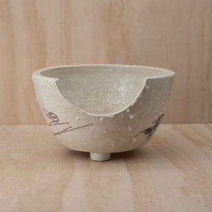 Vintage Japanese Shino Tea Ceremony Hibachi Burner - Bowl