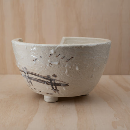Vintage Japanese Shino Tea Ceremony Hibachi Burner - Bowl