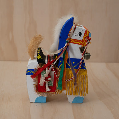 Vintage Japanese Folk Toy Horse - Chagu Chagu Umakko - White
