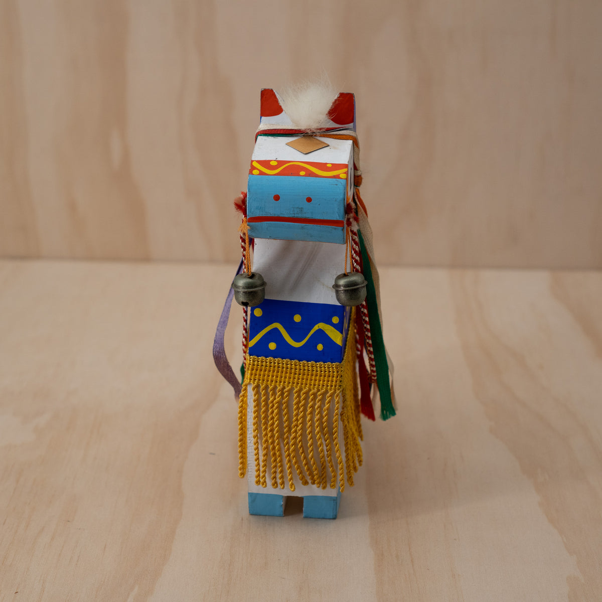 Vintage Japanese Folk Toy Horse - Chagu Chagu Umakko - White