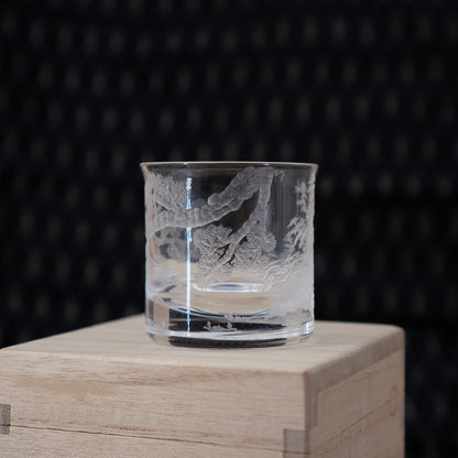 Japanese Osamu Hashimoto hand cut crystal sake cup in box - 1
