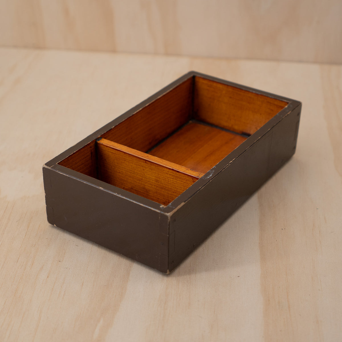 Antique Japanese Jubako Black Lacquered Bento Box "Zen" Tray