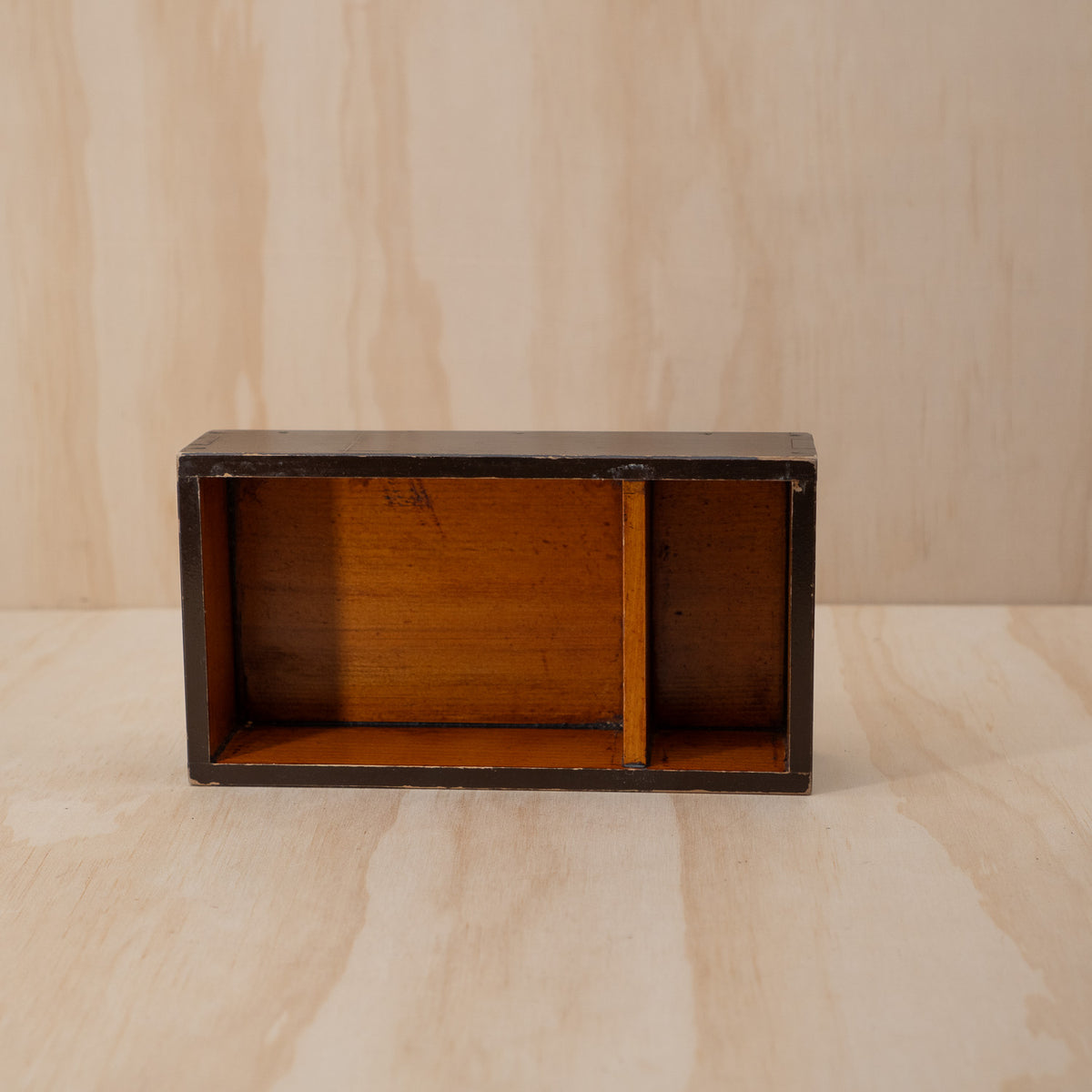 Antique Japanese Jubako Black Lacquered Bento Box "Zen" Tray