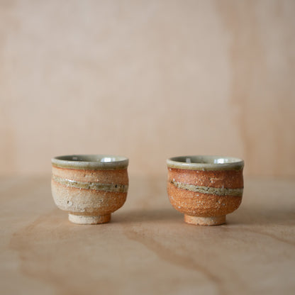 Vintage Japanese Sake Cups "Heaven and Earth"