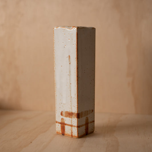 Vintage Japanese Shino Ceramic wall vase in original box