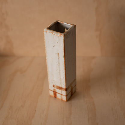 Vintage Japanese Shino Ceramic wall vase in original box