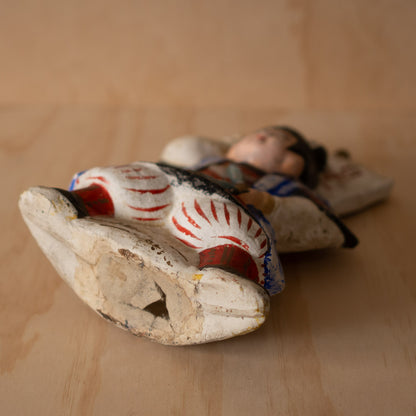 Vintage Japanese Inabata Clay Festival Samurai Doll