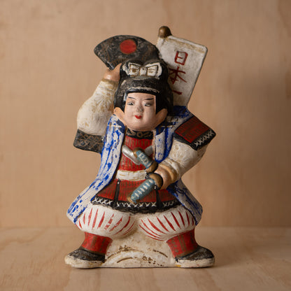 Vintage Japanese Inabata Clay Festival Samurai Doll