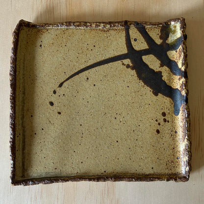 Vintage Japanese Wabi Sabi flat serving platter